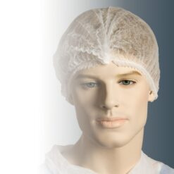 White Forage Caps Hair Net Disposable (100Pk)