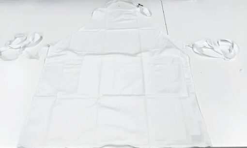 Gourmet Wear White Bib Apron with Pocket Eco - Image 2