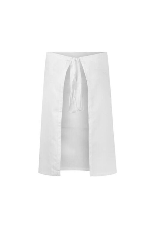 Gourmet Wear 3/4 Apron- White with Pocket - Image 2