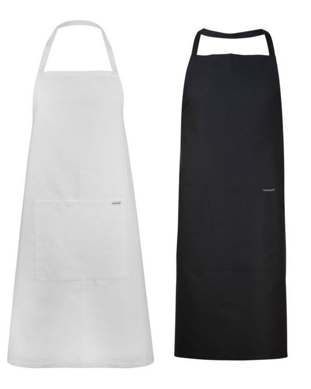 Gourmet Wear Bib Apron with Pocket- Black or White