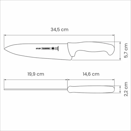 Tramontina Chef's Knife Extra Wide 200mm - Image 2
