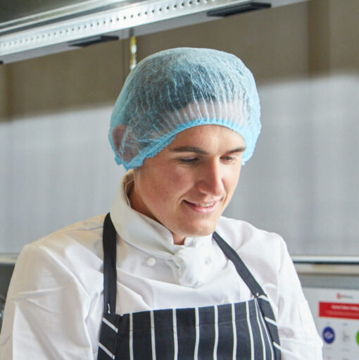 Blue Forage Caps Hair Nets Disposable (100pk)