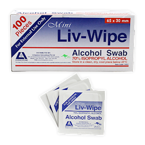 Liv-Wipe Single Alcohol Swabs (100 pack)