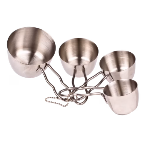 Appetito Stainless Steel Measuring Cups Wire Handles- Set of 4