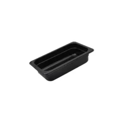 1/3 Size Black Polycarbonate Food Pan (100mm D, 3.57lt)