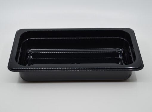 1/3 Size Black Polycarbonate Food Pan (100mm D, 3.57lt)