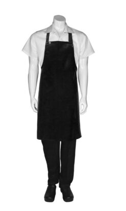 black pvc bib apron
