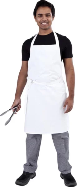Global Chef White Bib Apron