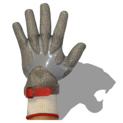 Stainless Steel Chain Mesh Full Hand Glove (Panther Strap)