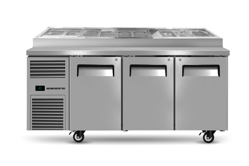 Skope ReFlex Pizza Preparation Fridge- 3 Solid Door GN Compatible